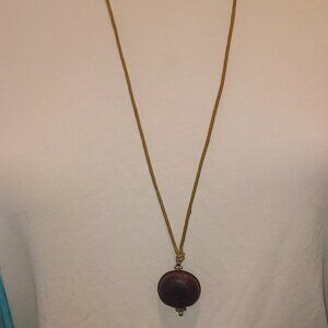 Wooden charm necklace